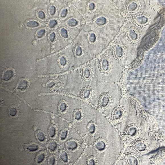 Talbots L  baby blue tank top  with eyelet Lace, L - Picture 7 of 7